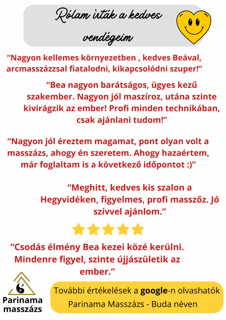 Parinama masszázs vélemények